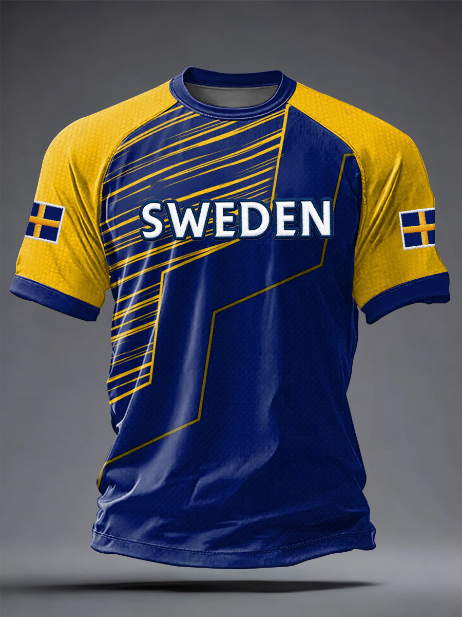 Herrligan svensk fotboll tryckt ledig kortärmad t-shirt