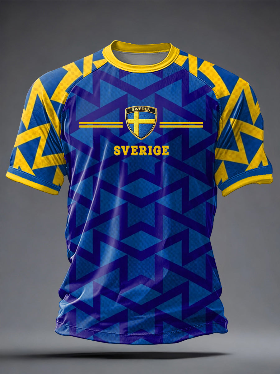 Herrligan svensk fotboll tryckt ledig kortärmad t-shirt
