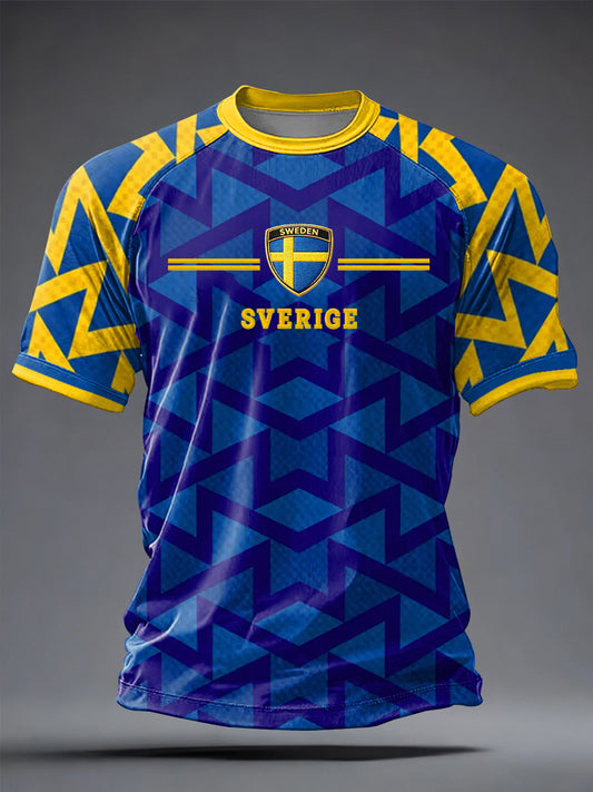 Herrligan svensk fotboll tryckt ledig kortärmad t-shirt