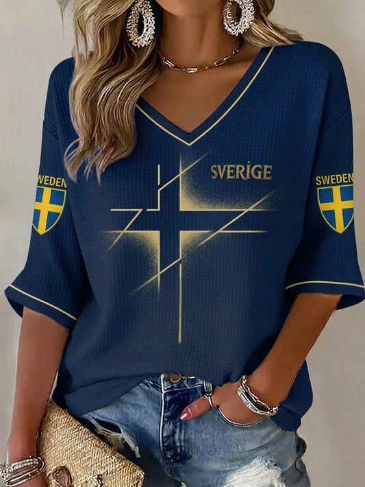 Dammens retro svensk fotbollsläkare 2026 tryckt topp