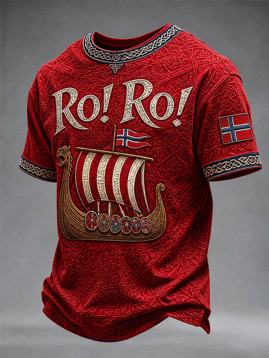 Menns Ro! Ro! Norge kortermerket t-skjorte