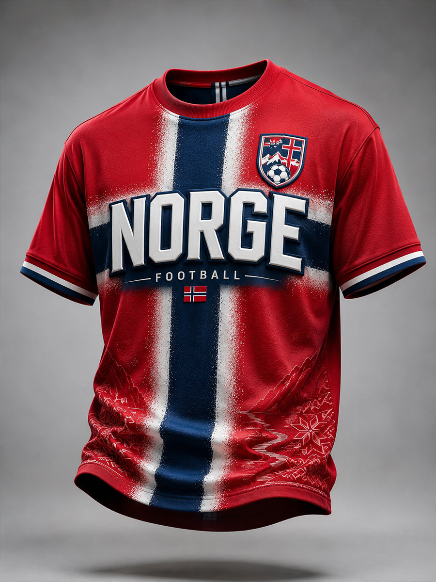 Retro nordisk vikingstil grafisk hverdags-T-skjorte