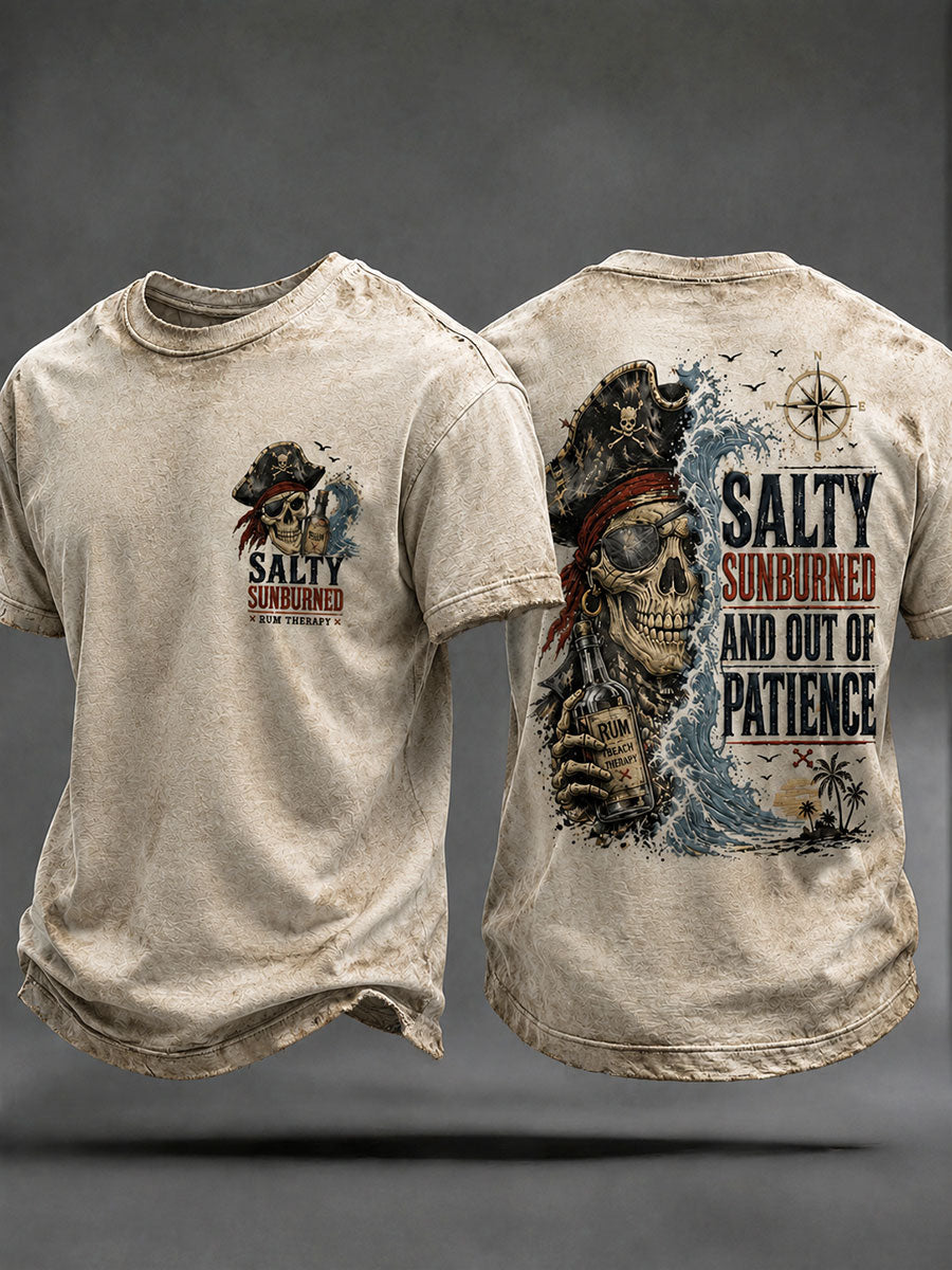 Mäns 'Salty Solbrända och utom tålamod' T-shirts