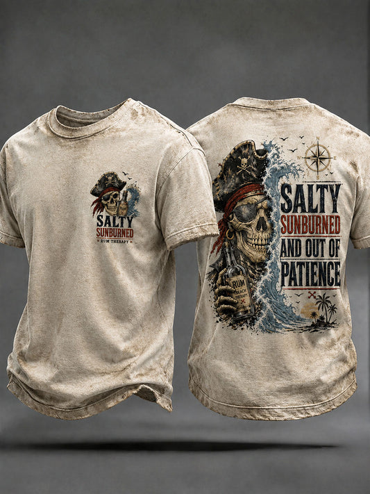 Mäns 'Salty Solbrända och utom tålamod' T-shirts