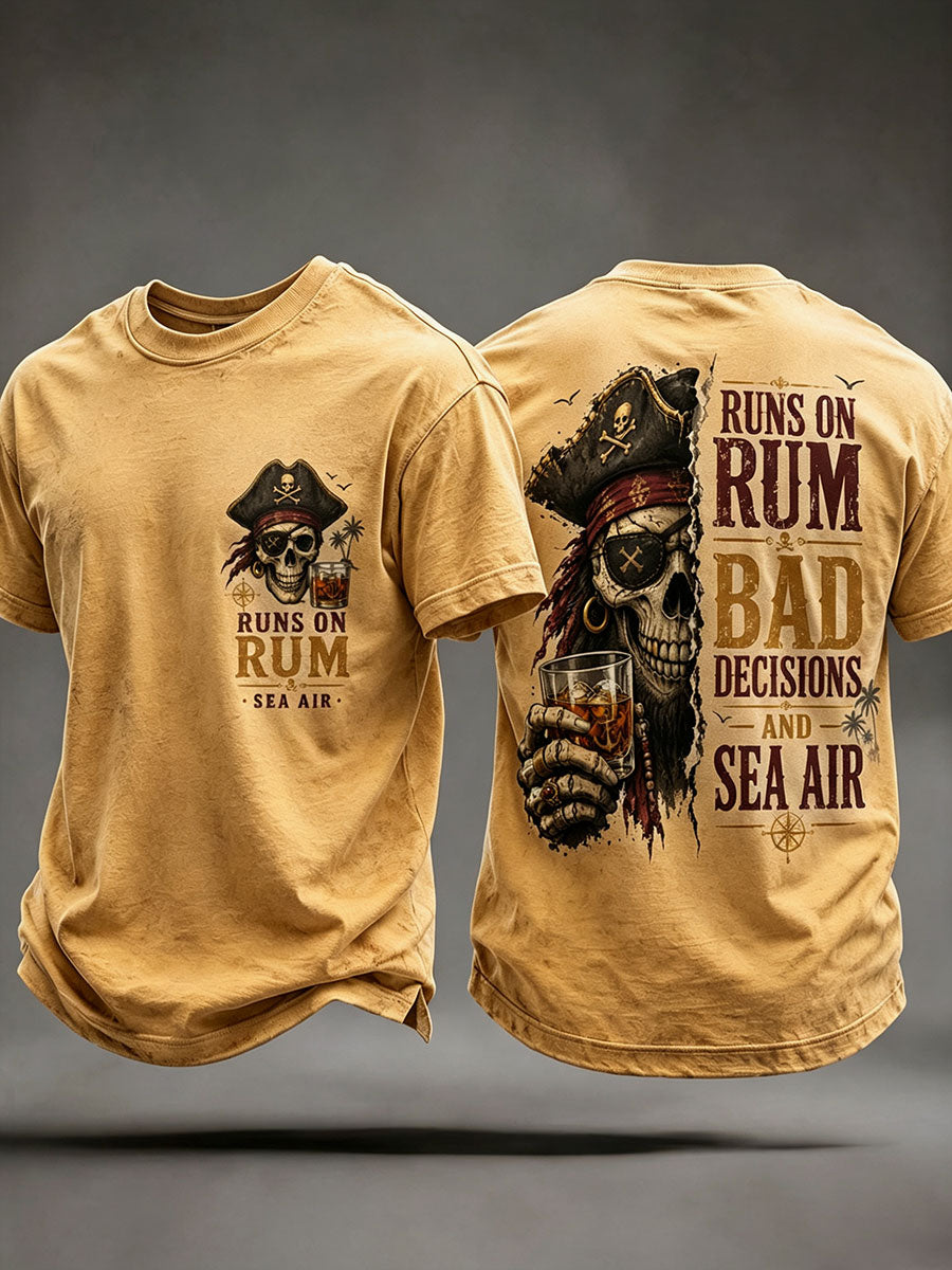 Mäns 'kör på rom, dåliga beslut, och havsluft' T-shirts