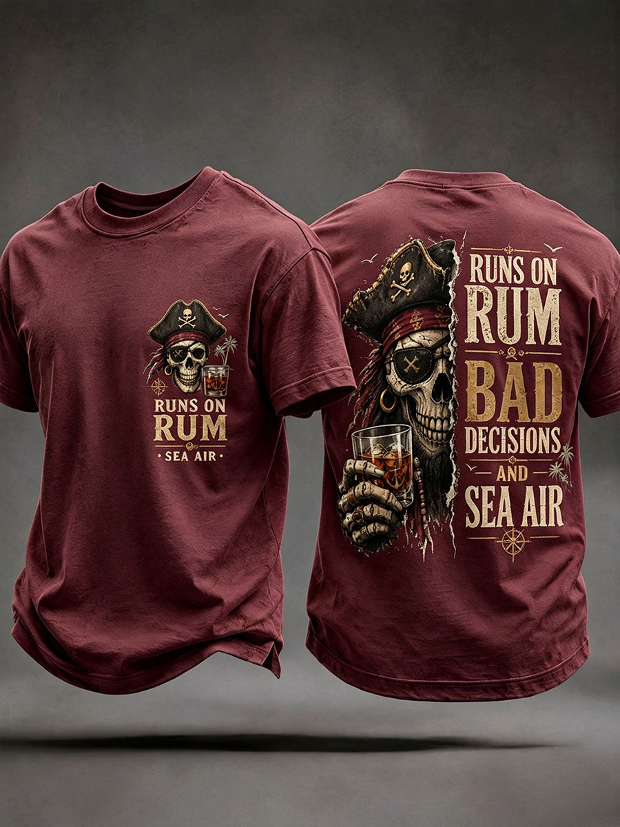 Mäns 'kör på rom, dåliga beslut, och havsluft' T-shirts