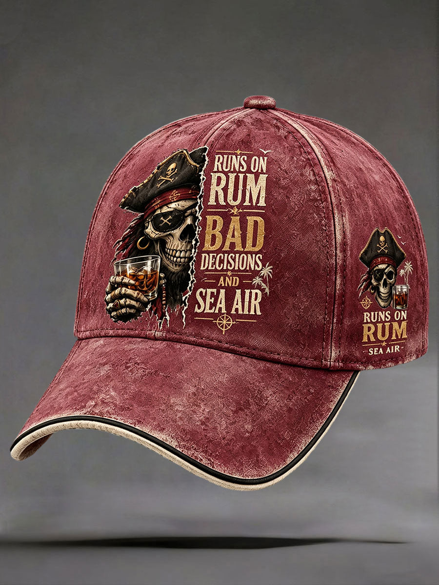 "Rum, dåliga beslut och havsluft" Unisex Vintage Hats