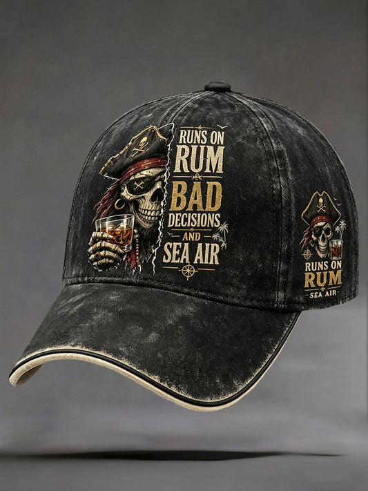 "Rum, dåliga beslut och havsluft" Unisex Vintage Hats