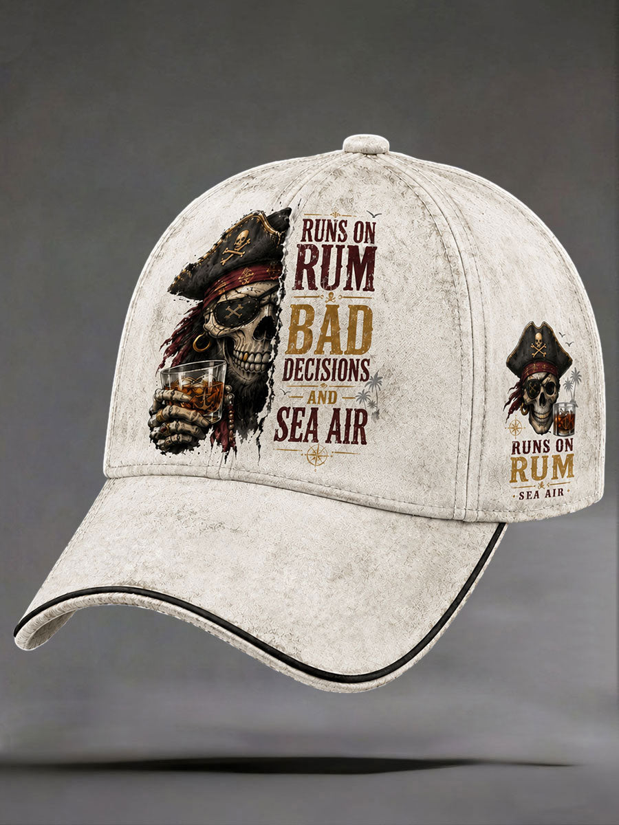 "Rum, dåliga beslut och havsluft" Unisex Vintage Hats