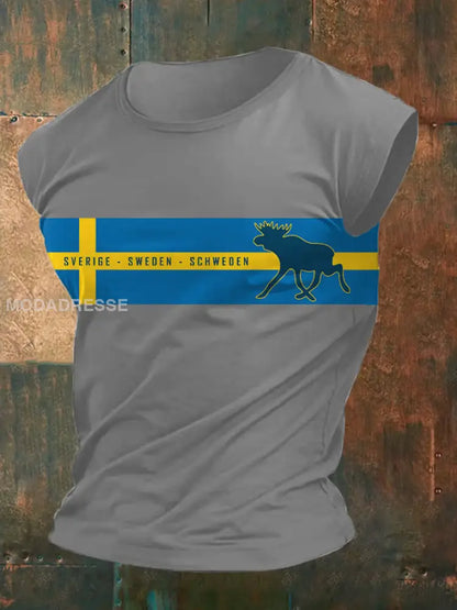 Tryckt väst till män ljusgrå / S
