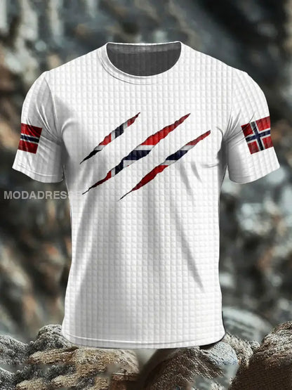 Trykt T-skjorte kvit / S