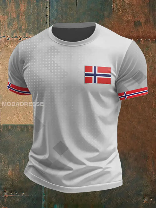 Trykt T-skjorte kvite / S