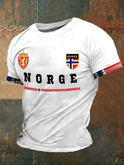 Trykt T-skjorte kvitt / S