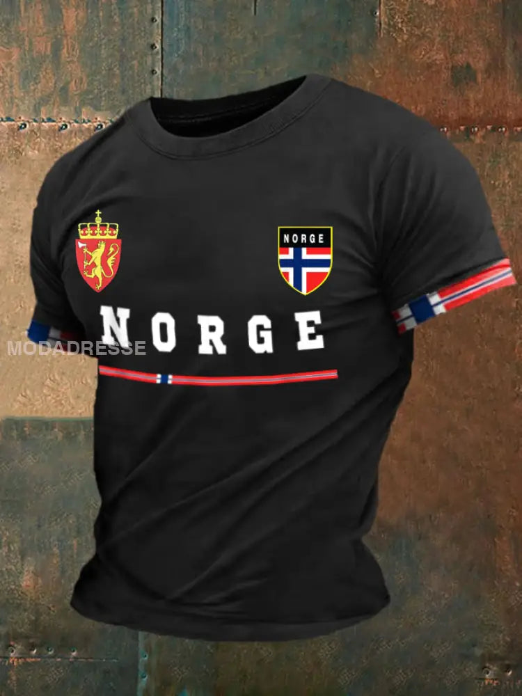 Trykt T-skjorte svart / S