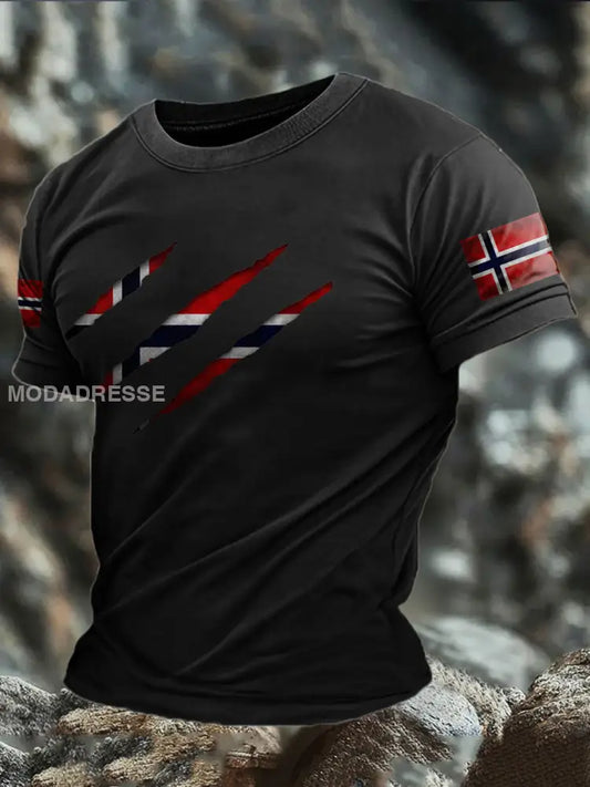 Trykt T-skjorte svart / S