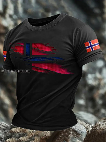 Trykt T-skjorte svart / S