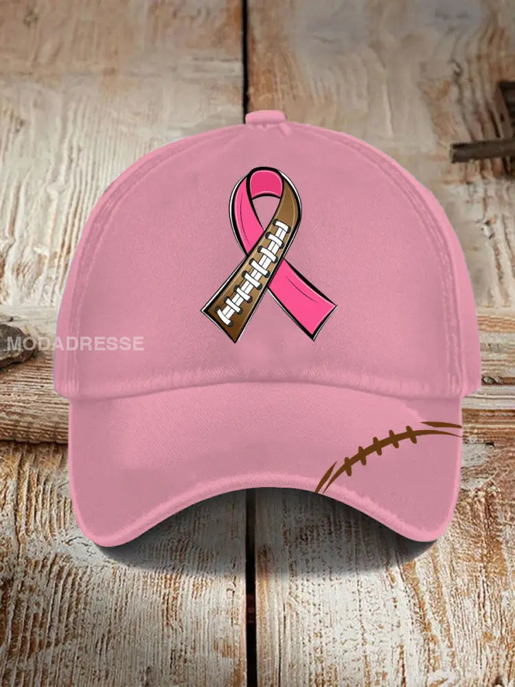 Unisex bröstcancer rosa fotboll Print hatt som bild / ONE