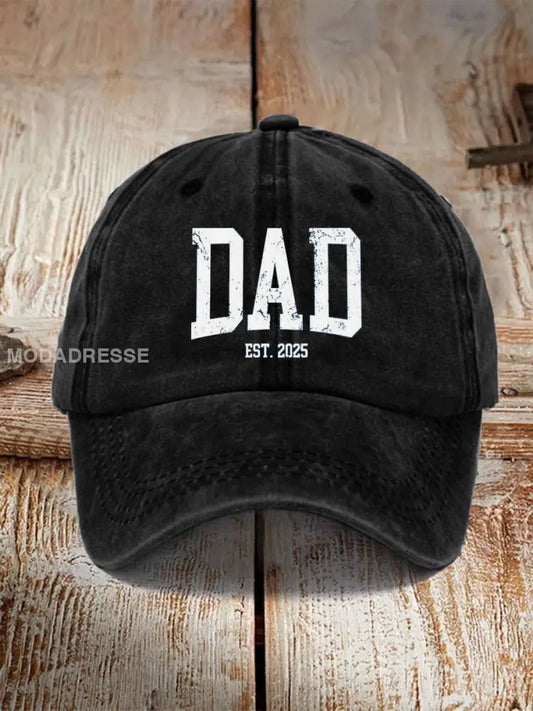 Unisex fars dag inspirerad tryck Vintage hatt svart / JM