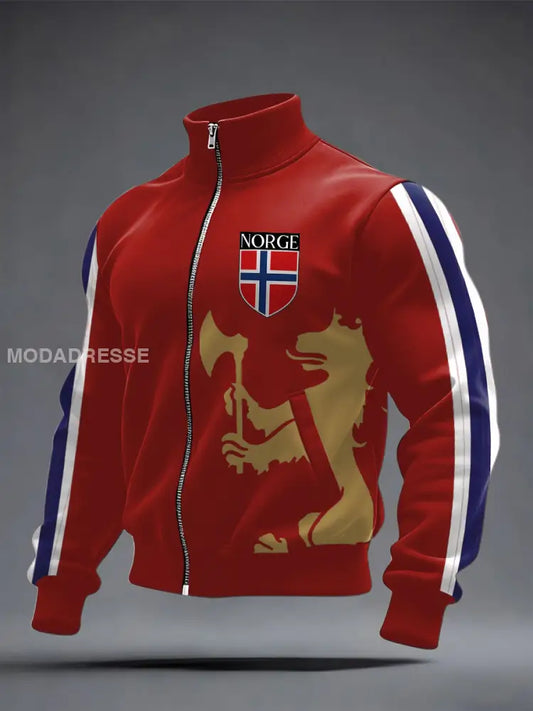 Unisex fotball - Norge trykt frakk raud / S