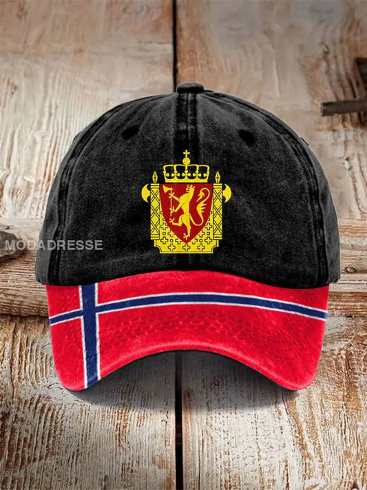 Unisex norsk politi og flaggtrykk M