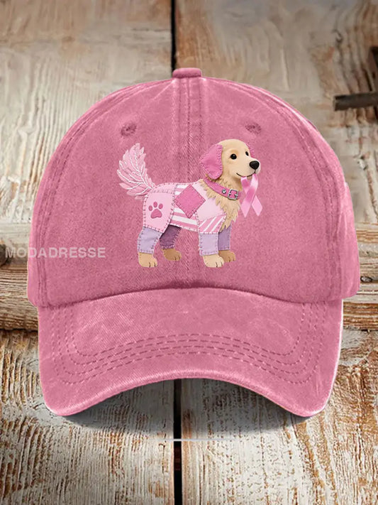 Unisex Pink Hung Pink Ribbon Bröstcancer medvetenhet Support hatt runt / ONE