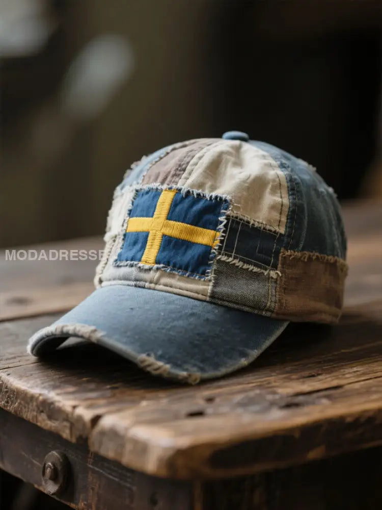 Unisex Sverige Flagg konsttryckt hatt som bild / ONE