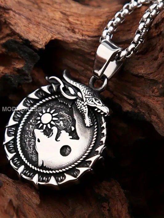 Unisex Viking Pendant. silver. / ONE