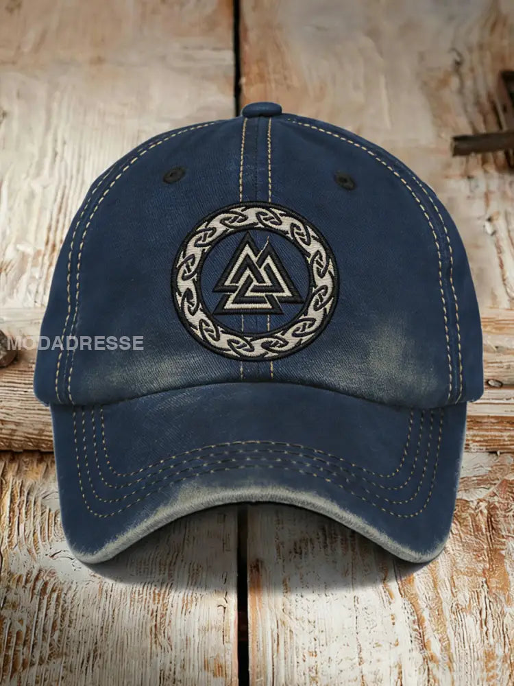 Unisex Viking Retro Utskriftshatt blå / S