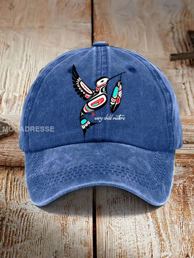 Varje barn är viktigt att skriva ut Unisex hatt Blå / JM