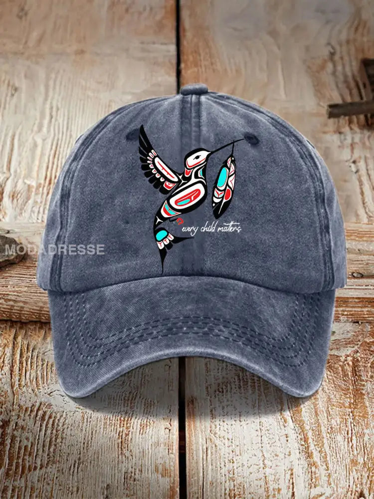Varje barn är viktigt att skriva ut Unisex hatt Marinblå / JM