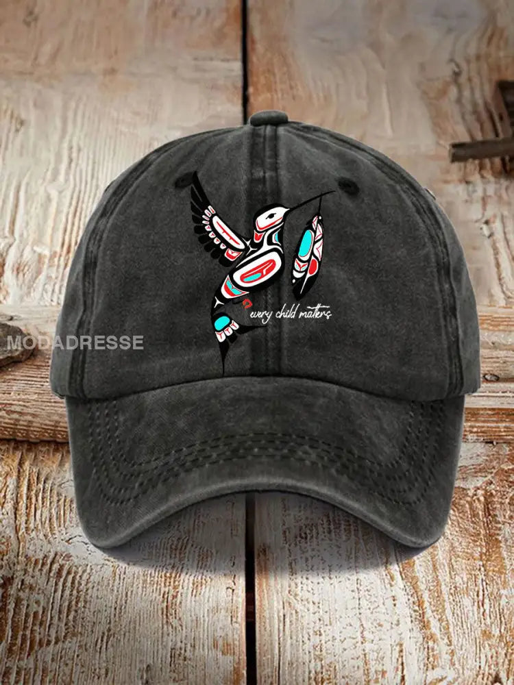 Varje barn är viktigt att skriva ut Unisex hatt Svart / JM