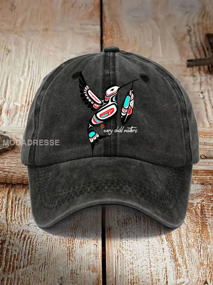 Varje barn är viktigt att skriva ut Unisex hatt Svart / JM