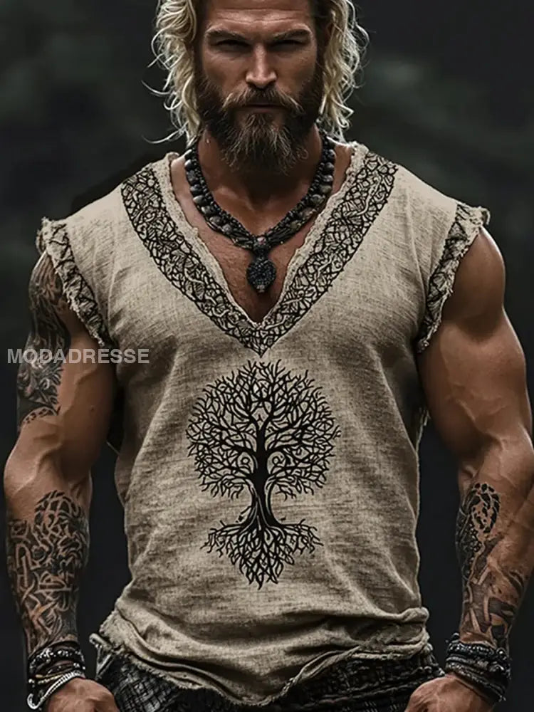 Viking bomull och linnesväskar Khaki / S
