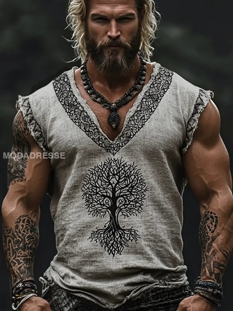 Viking bomull och linnesväskar ljusgrå. / S