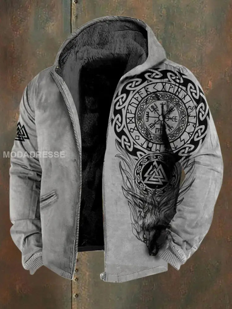 Viking fleece fodrad jacka grå / S