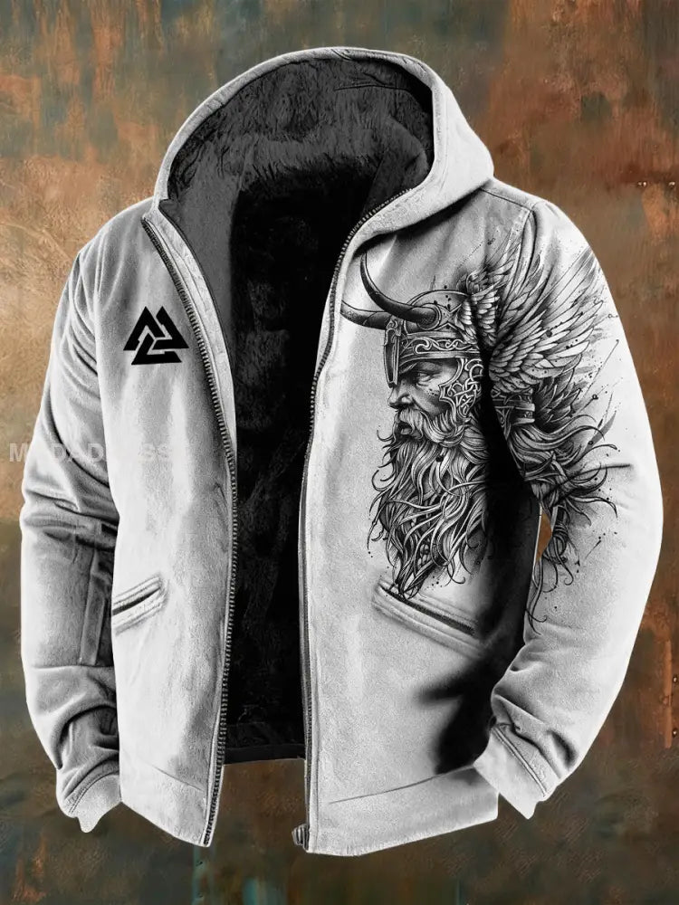 Viking fleece fodrad jacka ljusgråt / S