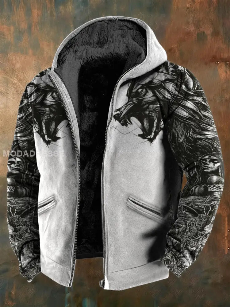 Viking fleece fodrad jacka ljusgråt / S