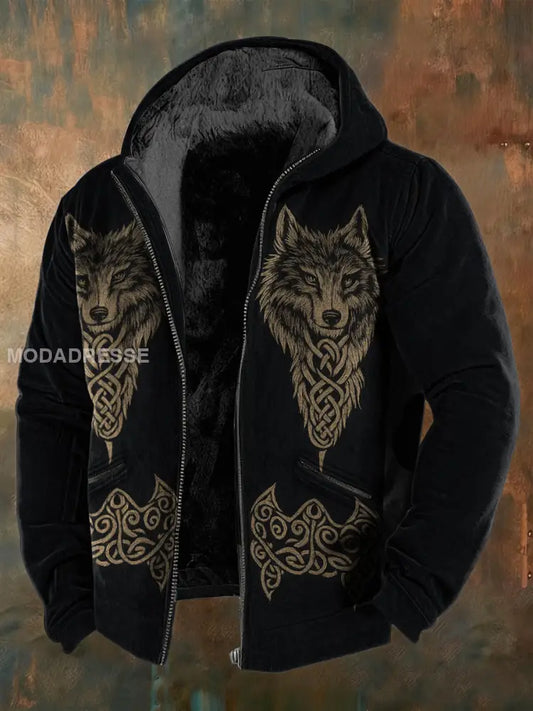 Viking fleece fodrad jacka svart / S