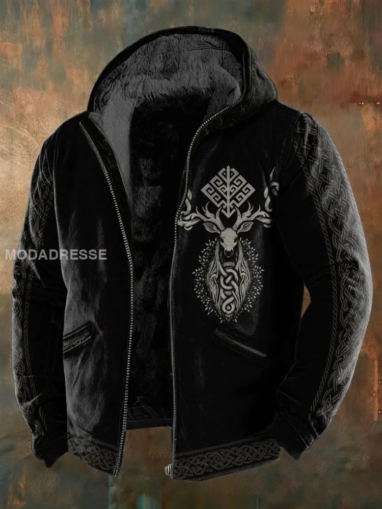 Viking fleece fodrad jacka svart / S