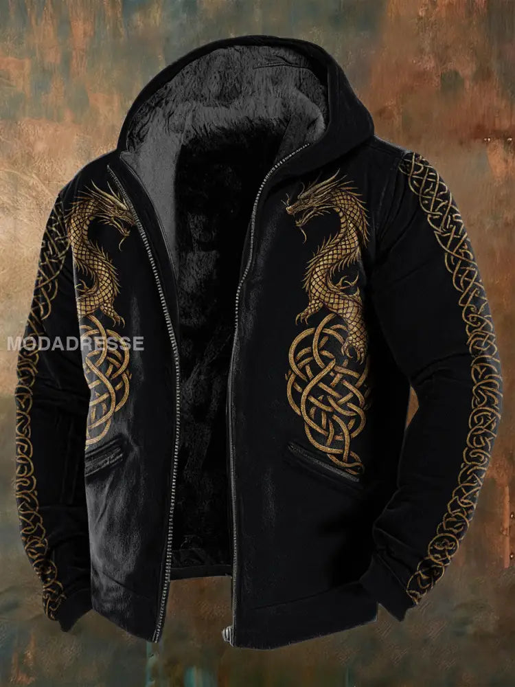 Viking fleece fodrad jacka svart / S