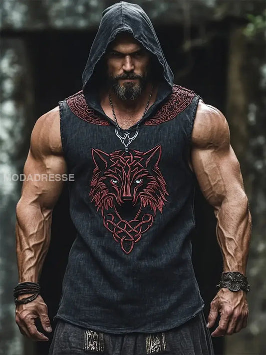 Vikingad väst för herrna svart / S