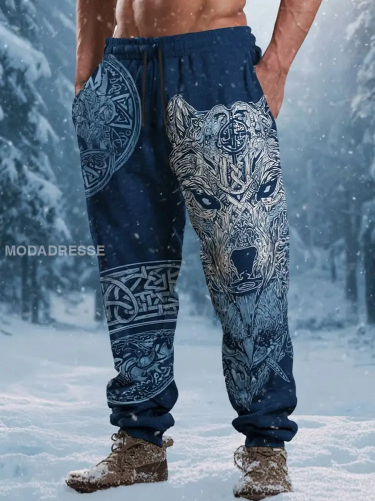Vikingbyxor för män blå sjöfart / S