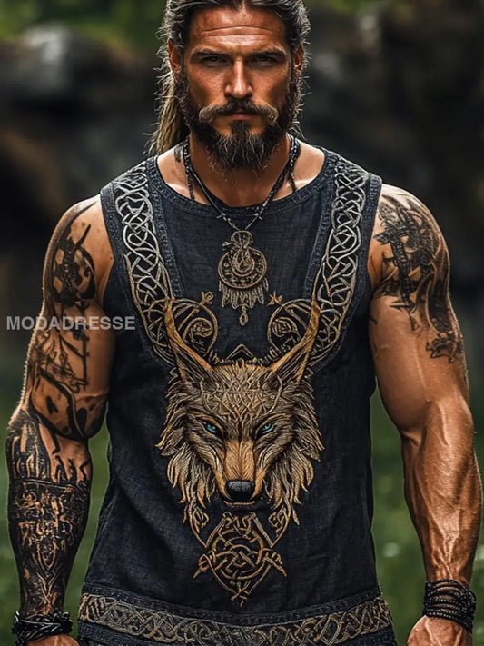 Vikingväst för män som bild / S