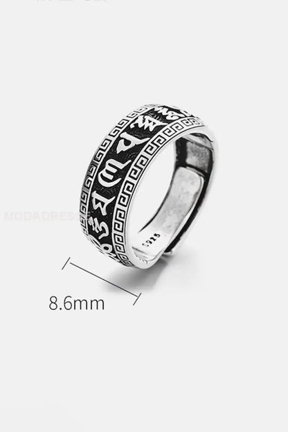 Vintage dominerande brett öppna ringet stål