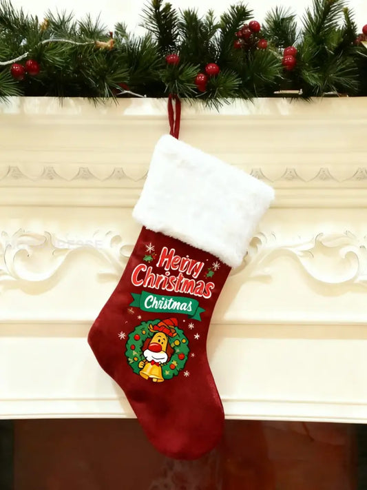 Vintage jul djur hängande part Julgran Hem Inredning julstrumpar röd / ONE