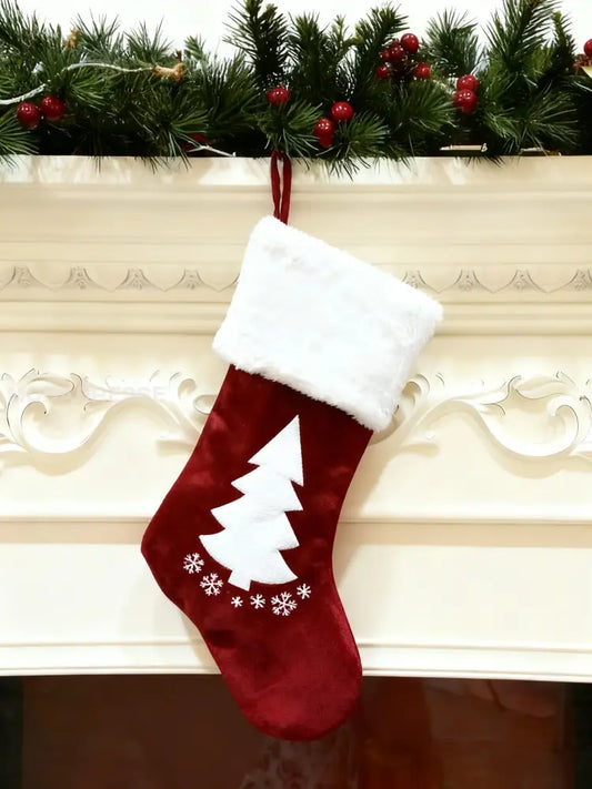 Vintage julgran hängande part Julgran Hem Inredning julstrumpar röd / ONE