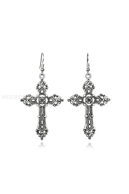 Vintage kors gotiska örhängen