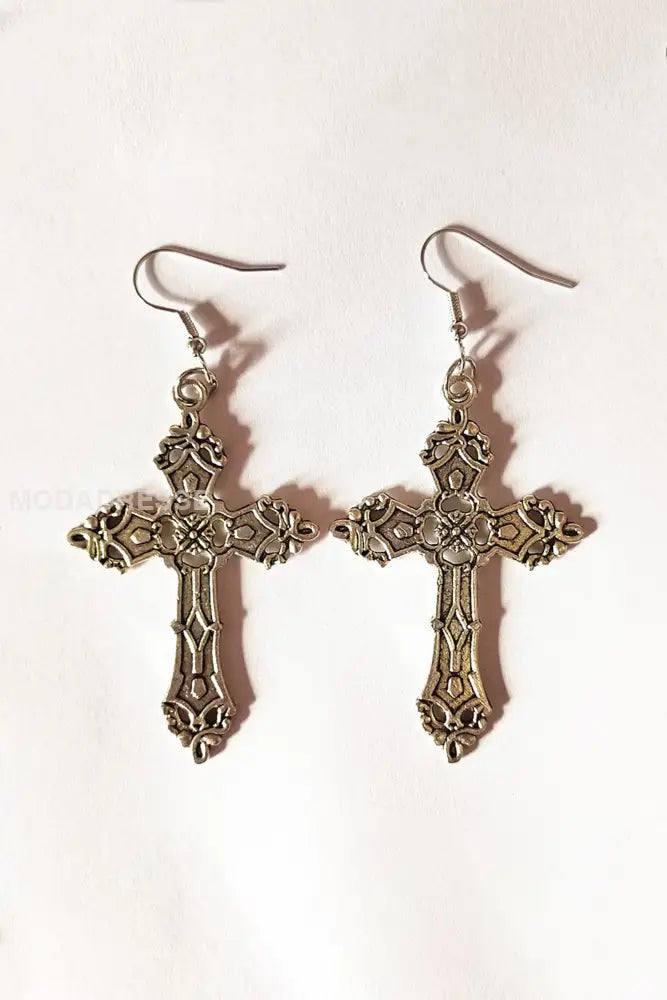 Vintage kors gotiska örhängen brott