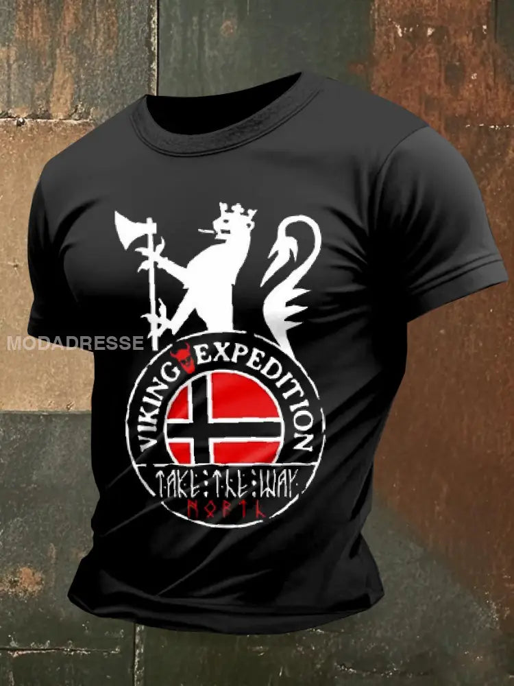 Vintage norsk våpenfrakt T-shirt som bilete / S