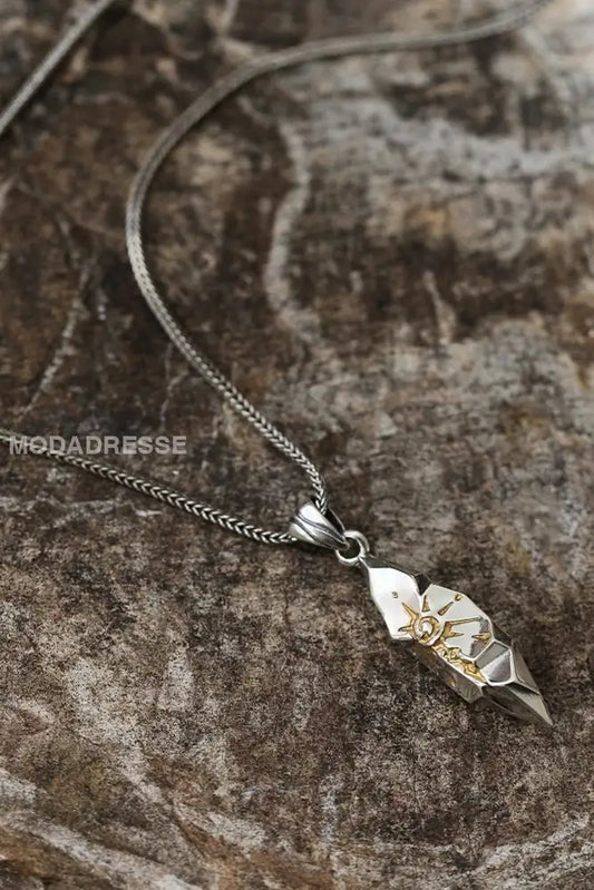 Vintage önskemål sten halsbandet Silver.